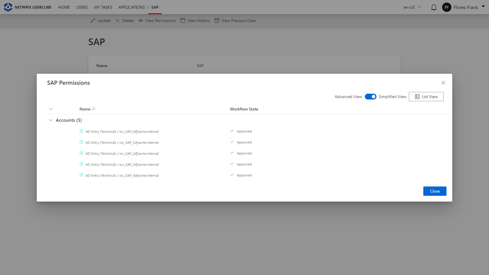 screenshot of Netwrix Identity Manager